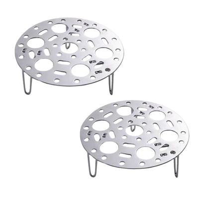Silver Stainless Steel Steamer Rack with Stand for Cooking