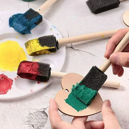 Foam Paint Brush with Wooden Handle - Art Supplies