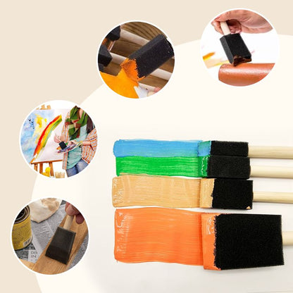 Foam Paint Brush with Wooden Handle - Art Supplies