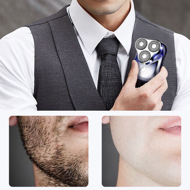 Super Rotating Three Blade Electric Mini Shaver