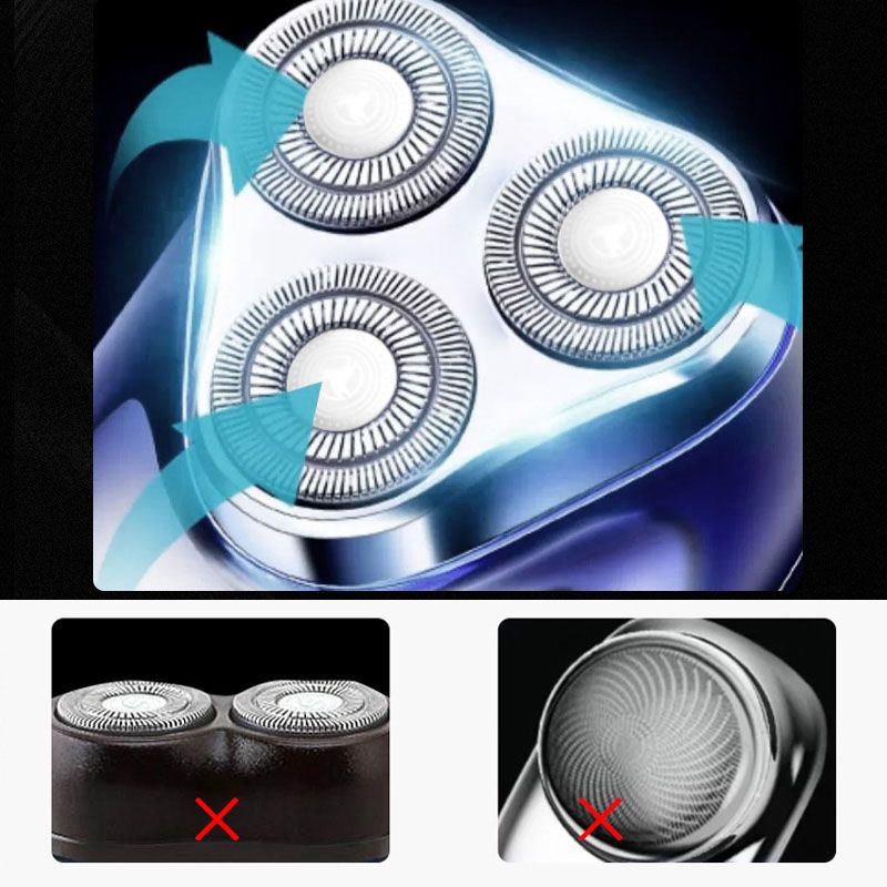Super Rotating Three Blade Electric Mini Shaver