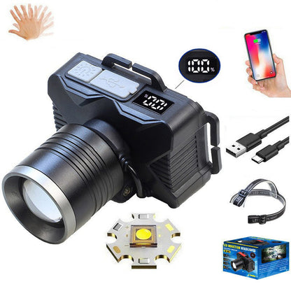 Rechargeable LED Headlamp with Motion Sensor