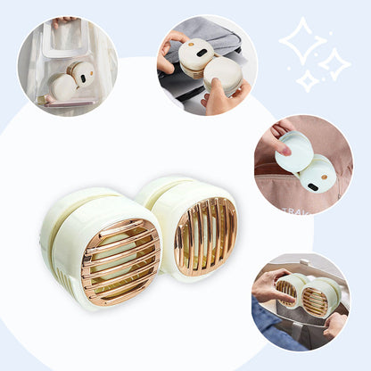 Foldable USB Rechargeable Neck Hanging Fan