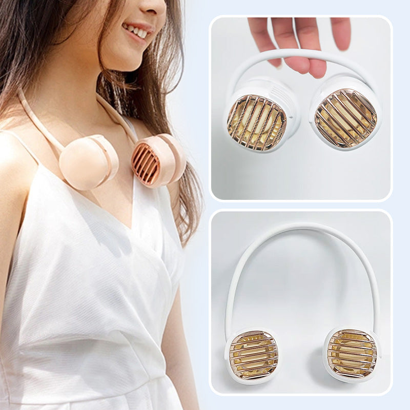 Foldable USB Rechargeable Neck Hanging Fan