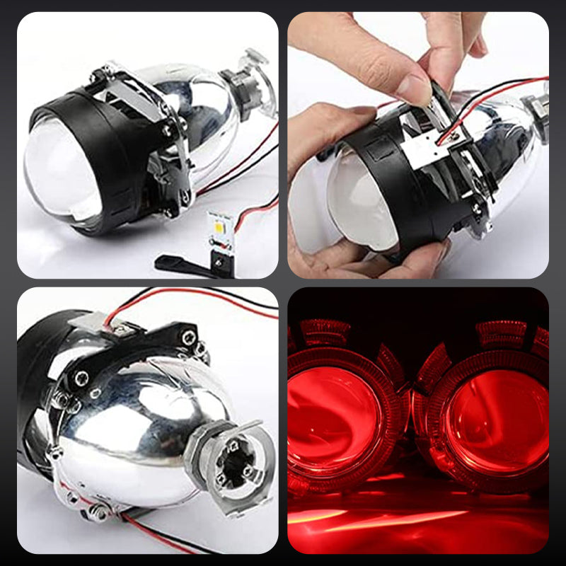 👻 LED devil eye headlights, cool dynamic lights, a stunning visual feast