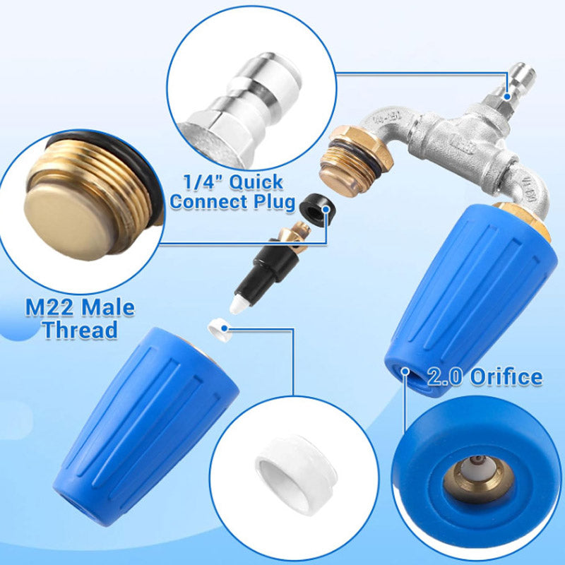 🎯🔥 Special offer: 50% off! 🚿 Stainless Steel Turbo Nozzle 🌟 – Perfect for terraces, cars, and facades 🏡🚗