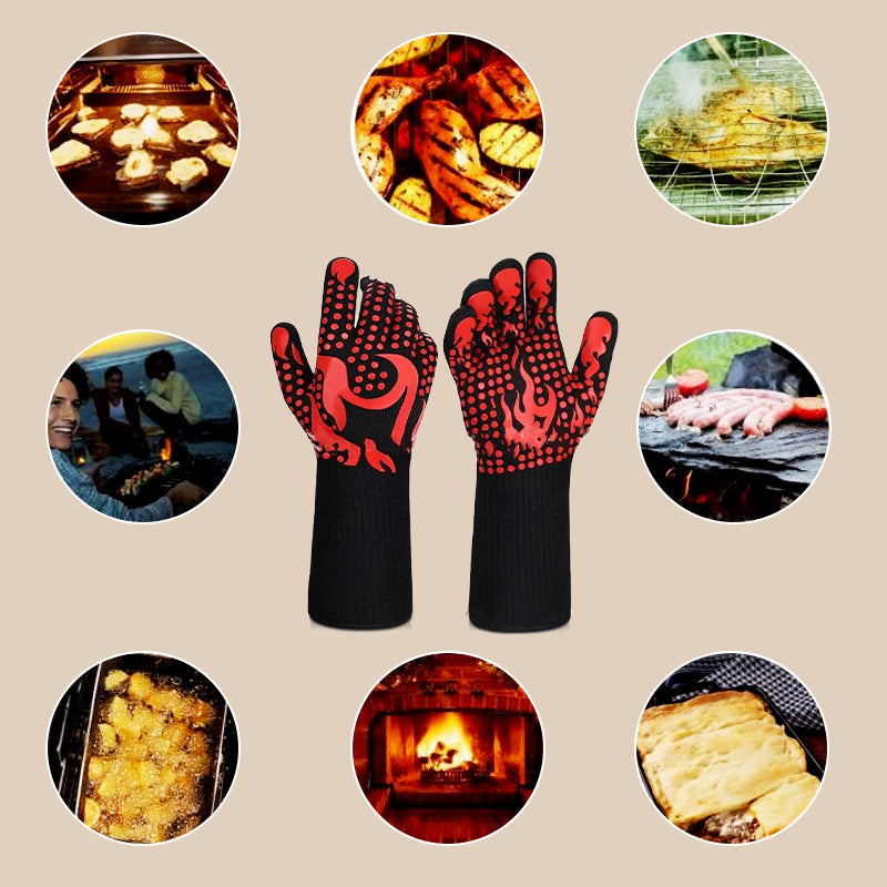 Durable Non-Slip Heat-Resistant BBQ Gloves