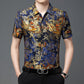 Men's Chinese-Style Business Printed Short Sleeve Shirt