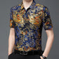 Men's Chinese-Style Business Printed Short Sleeve Shirt