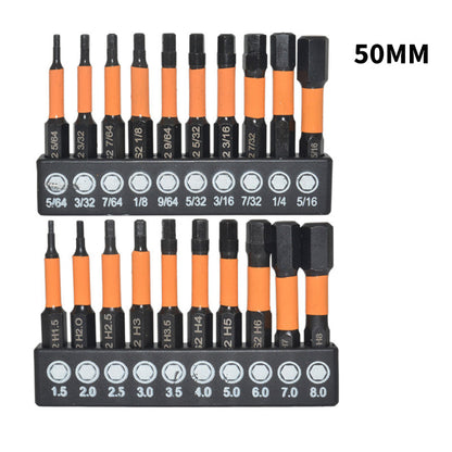 🛠️ Precision Power: 20PC Metric and Imperial Hex Bits Set!