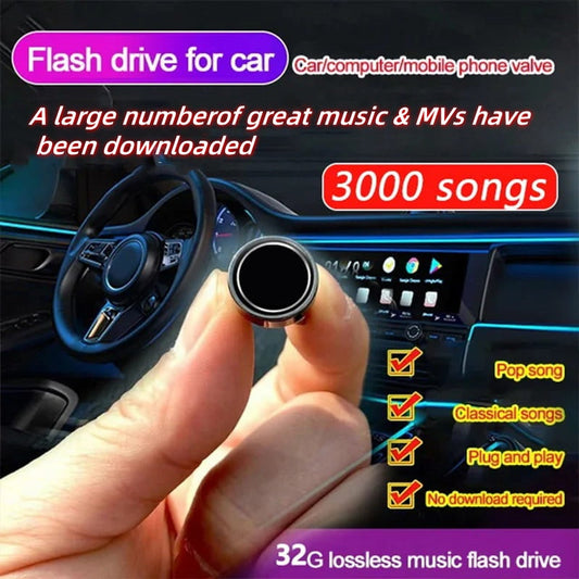 3000 Songs Mini USB Flash Drive for Car