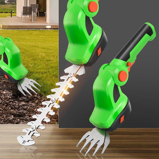 Handheld Cordless Grass Shear & Shrubbery Trimmer 2 in 1