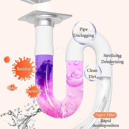 🖤Black Friday Hot Sale 50% OFF!!🌸Powerful Drain Unblocker Powder, Fast-Acting Sink & Pipe Clog Remover for Home🧼
