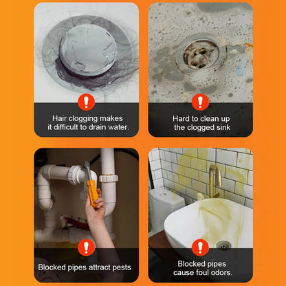🖤Black Friday Hot Sale 50% OFF!!🌸Powerful Drain Unblocker Powder, Fast-Acting Sink & Pipe Clog Remover for Home🧼