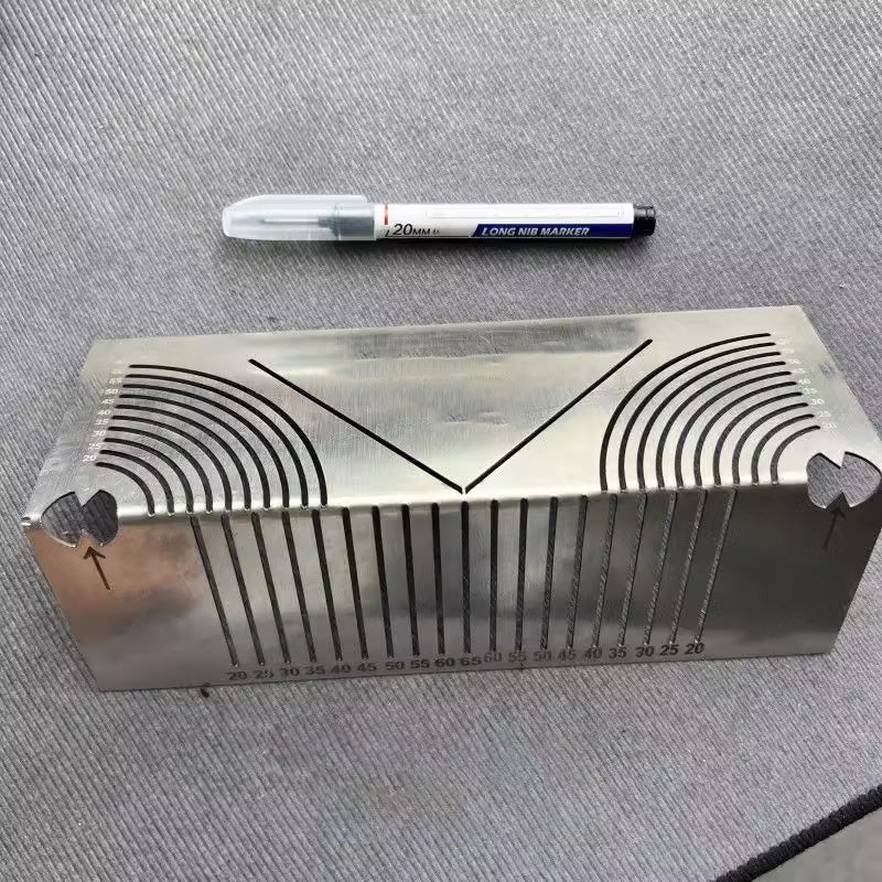 Square Stainless Steel 90° Arc Angle Marking Ruler