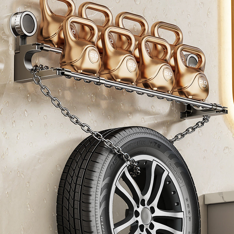 Suction Cup Hanging Double Bar Towel Rack