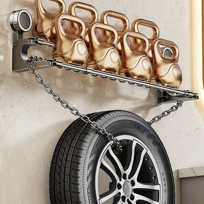 Suction Cup Hanging Double Bar Towel Rack