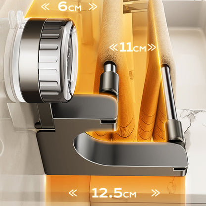 Suction Cup Hanging Double Bar Towel Rack