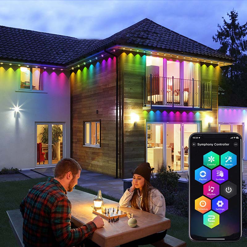 🌈💡Nooit meer saaie buitenverlichting! Deze slimme RGB-lichtslingers met app, 16 miljoen kleuren & IP67 – bedien via stem, timer of telefoon.