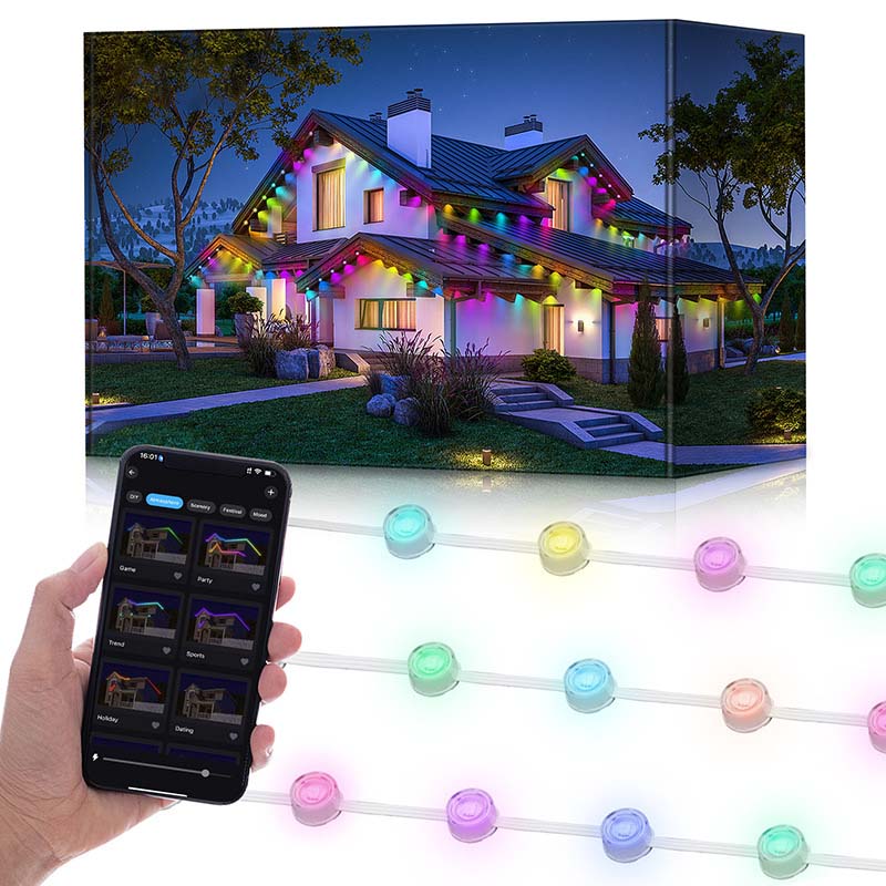 🌈💡Nooit meer saaie buitenverlichting! Deze slimme RGB-lichtslingers met app, 16 miljoen kleuren & IP67 – bedien via stem, timer of telefoon.