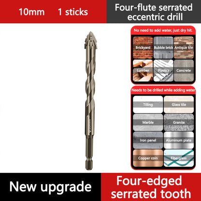 🔥Hot Sale🔥Upgraded Eccentric Four-Flute Drill Bit for Ceramic, Glass, Marble, and Metal