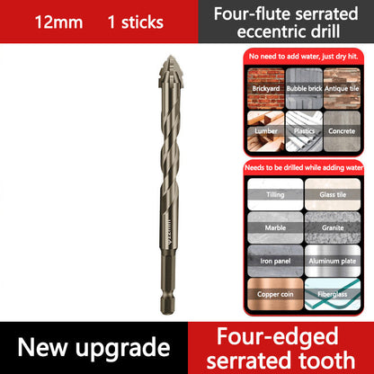 🔥Hot Sale🔥Upgraded Eccentric Four-Flute Drill Bit for Ceramic, Glass, Marble, and Metal