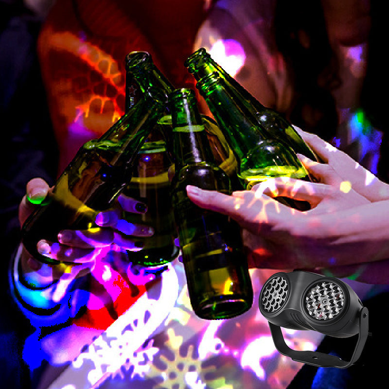 Christmas Decorations Double-Head Rotating Snowflakes Projector Lights