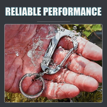 Multifunctional Titanium Keychain Carabiner With Pocket Knife