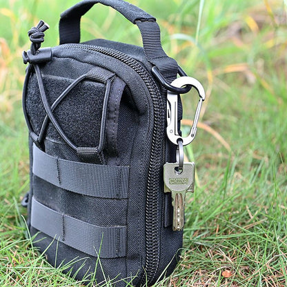 Multifunctional Titanium Keychain Carabiner With Pocket Knife