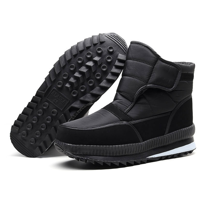 Men's Waterproof Snow Boots with Hook & Loop Strap