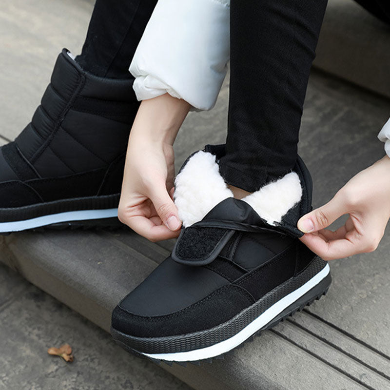 Men's Waterproof Snow Boots with Hook & Loop Strap