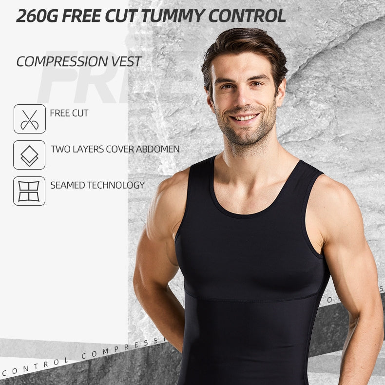 🌸💪Men's Slimming Tummy Control Chest Undershirt Shapewear！💪Buy 2 and get free shipping directly to get you in shape every day!