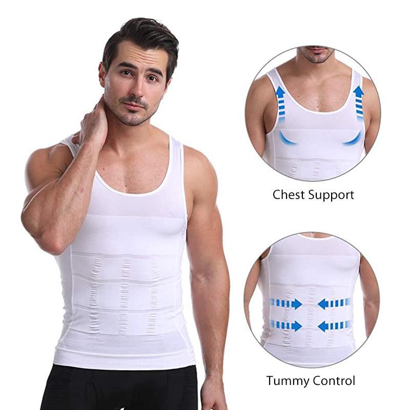 🌸💪Men's Slimming Tummy Control Chest Undershirt Shapewear！💪Buy 2 and get free shipping directly to get you in shape every day!
