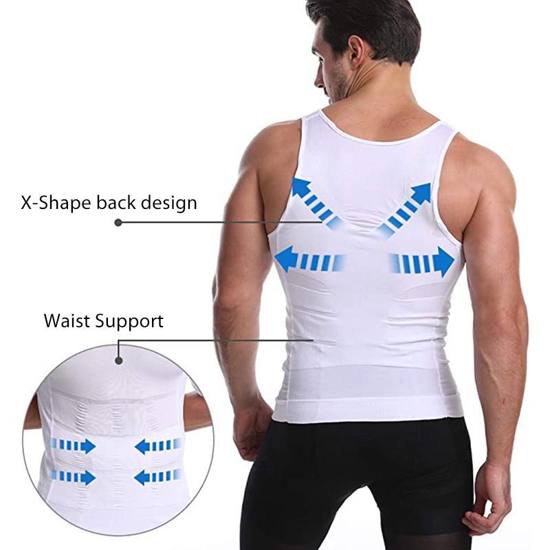 🌸💪Men's Slimming Tummy Control Chest Undershirt Shapewear！💪Buy 2 and get free shipping directly to get you in shape every day!