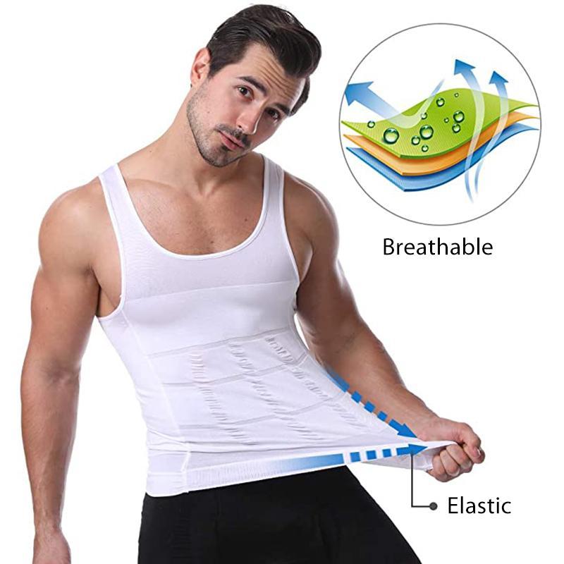 🌸💪Men's Slimming Tummy Control Chest Undershirt Shapewear！💪Buy 2 and get free shipping directly to get you in shape every day!