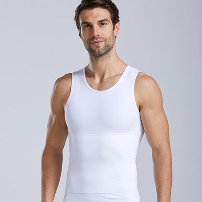 🌸💪Men's Slimming Tummy Control Chest Undershirt Shapewear！💪Buy 2 and get free shipping directly to get you in shape every day!