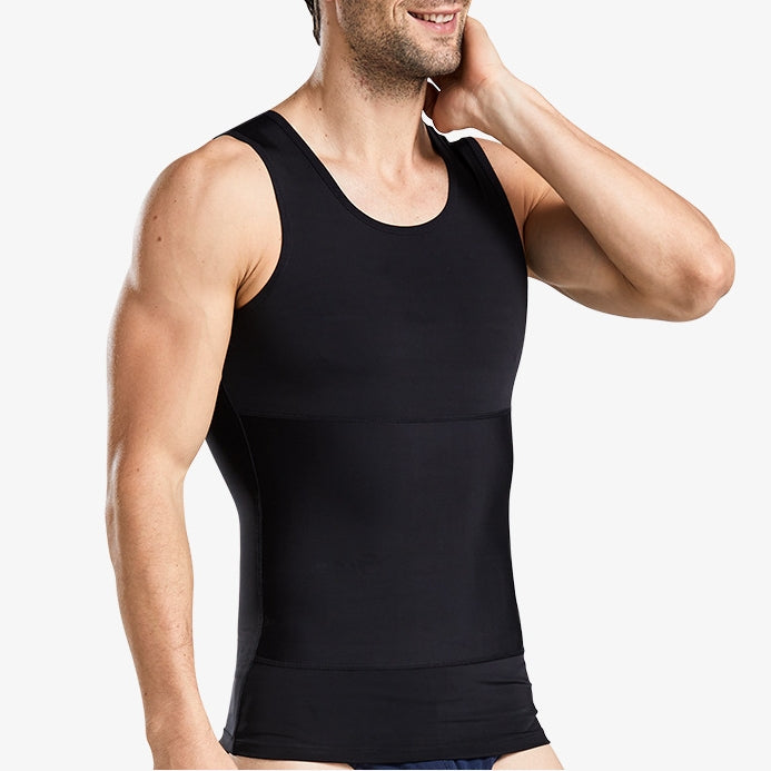 🌸💪Men's Slimming Tummy Control Chest Undershirt Shapewear！💪Buy 2 and get free shipping directly to get you in shape every day!