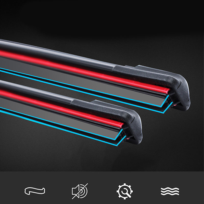 🚗Silent Four-Layer Rubber Strip Windshield Wipers for Car