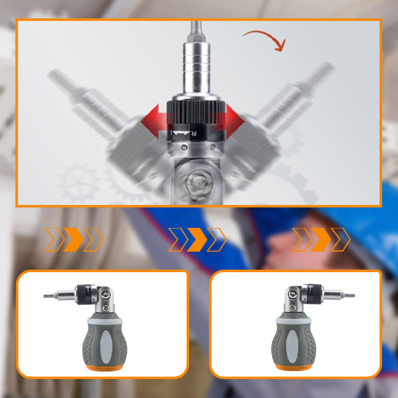 Versatile 8-in-1 Magnetic Ratcheting Screwdriver Bit Kit