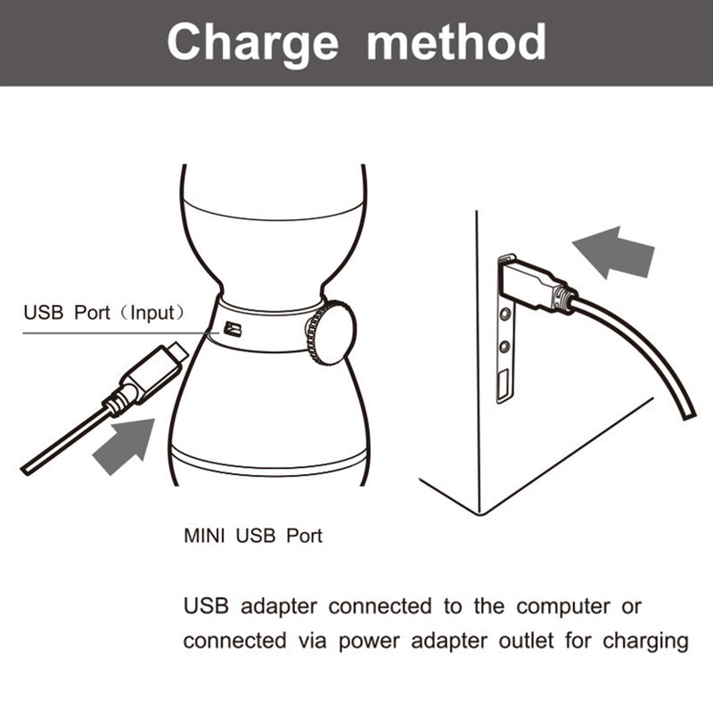 Blow Activation Rechargeable Adjustable Camping Light