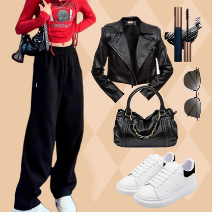 Versatile Fashion Thickened Casual Wide-Leg Pants