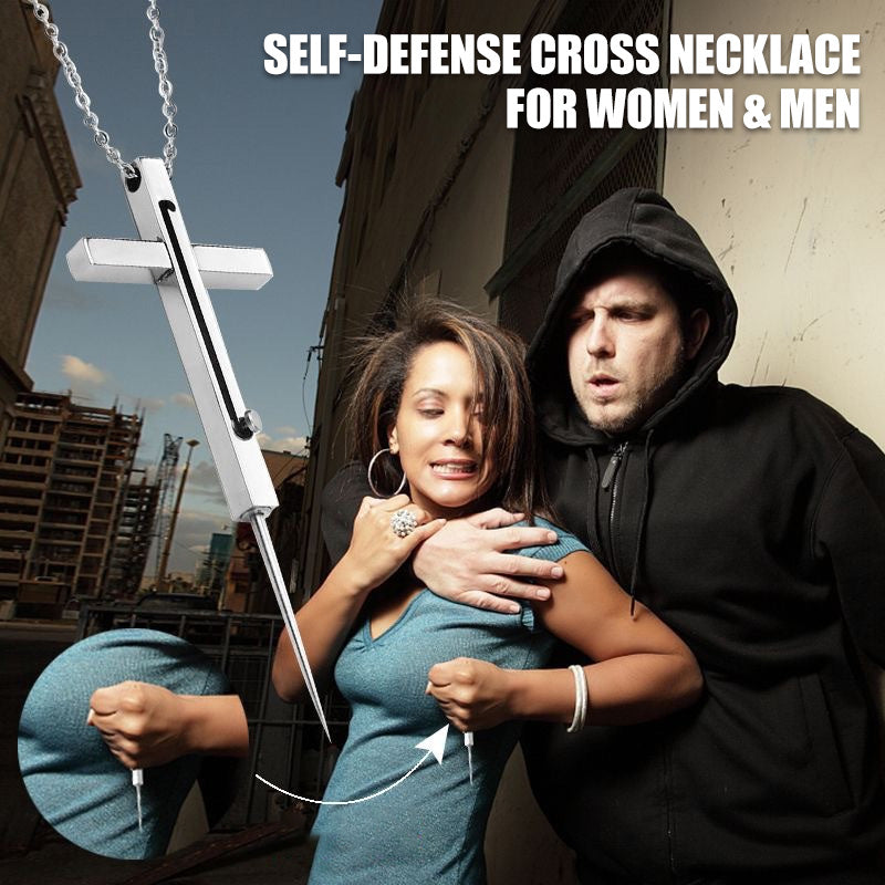 Self-Defense Cross Necklace for Women & Men