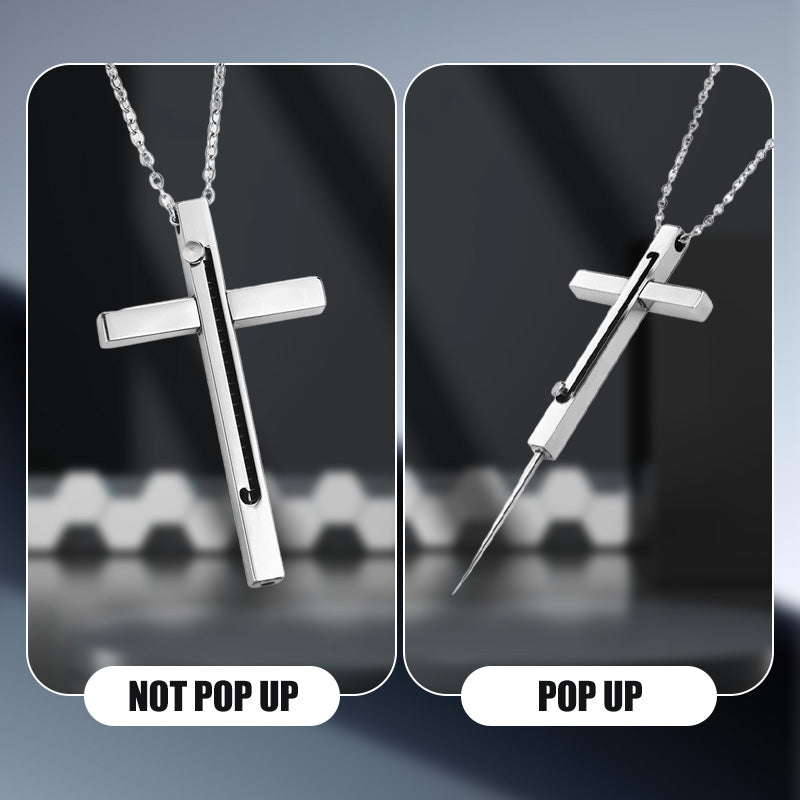 Self-Defense Cross Necklace for Women & Men