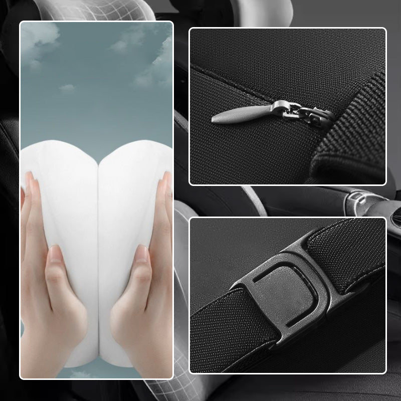 Memory Foam Headrest & Lumbar Support for Car Seat