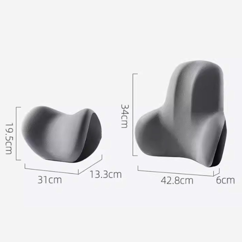 Memory Foam Headrest & Lumbar Support for Car Seat