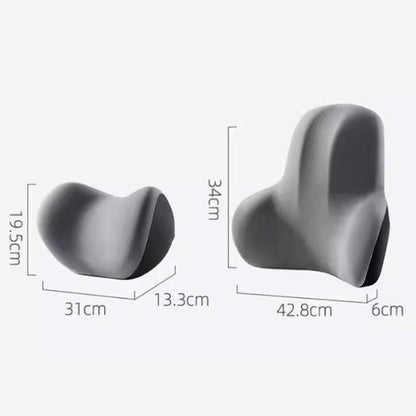 Memory Foam Headrest & Lumbar Support for Car Seat