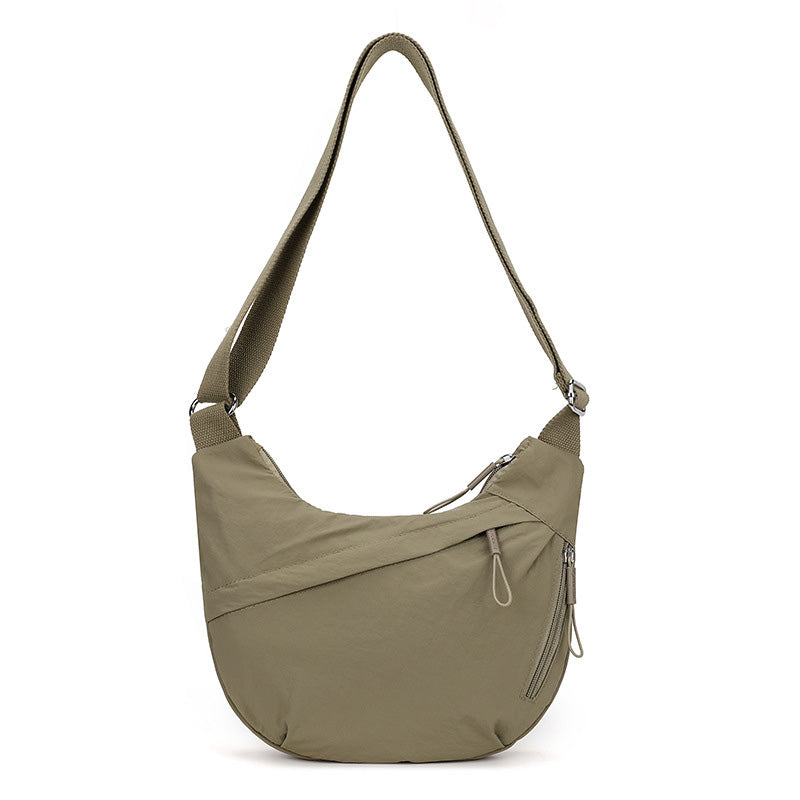 Stylish Nylon Crescent Crossbody Bag