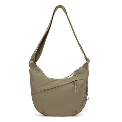 Stylish Nylon Crescent Crossbody Bag