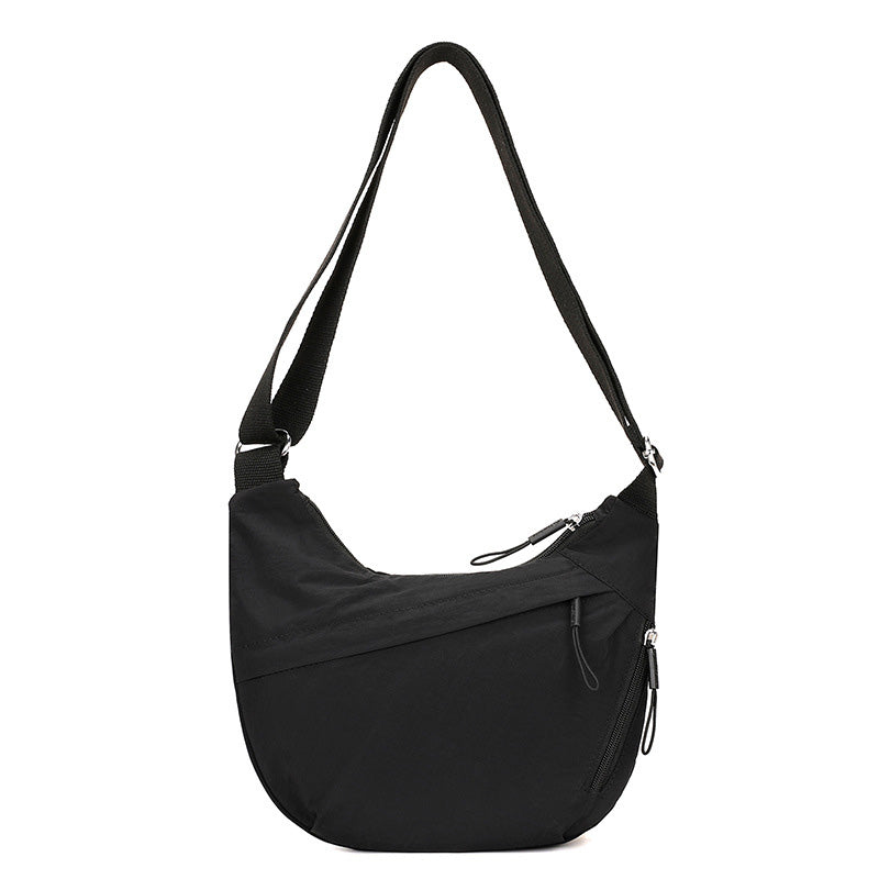 Stylish Nylon Crescent Crossbody Bag