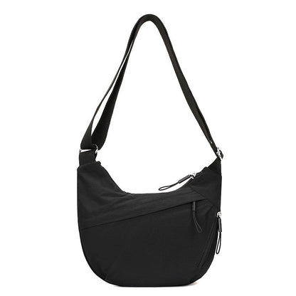 Stylish Nylon Crescent Crossbody Bag